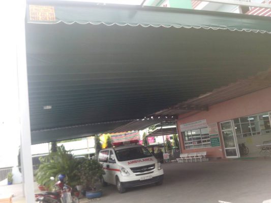 mái bạt nhà xe bình tân