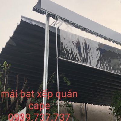 mái bạt xếp quán cape