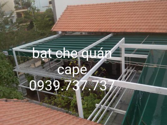 mái xếp bạt che di động quán cape bình chánh