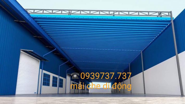 mái hiên kéo nhà xưởng